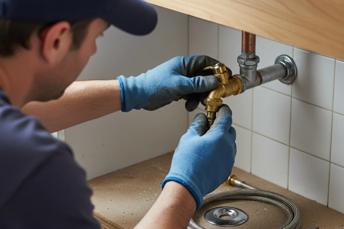 Shutoff valve and fitting work during Well Pump Repair in Kearney